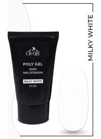 Cr-Oje Poly YC150 Beyaz Parlak Kalıcı Jel Oje