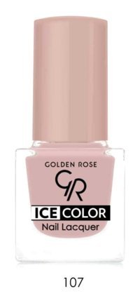 Golden Rose Ice Color Nail Lacquer 107 Pembe Parlak Oje