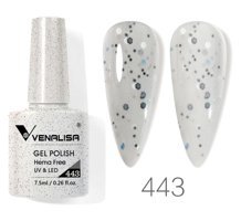 Venalisa Uv Led Hema Free 443 Gümüş Işıltılı Kalıcı Simli Oje