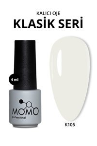Momo K105 Beyaz Parlak Kalıcı Jel Oje