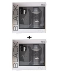 Rebul Black 4 Parça Erkek Parfüm Deodorant Seti EDT 2x90 ml + Deodorant Sprey 2x150 ml