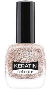 Golden Rose Keratin Nail Color 404 Pembe Işıltılı Simli Oje