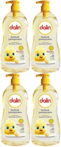 Dalin Klasik Pompalı Göz Yakmayan Hipoalerjenik Yenidoğan Hassas Ciltler İçin Bebek Şampuanı 4x500 ml