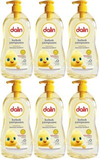 Dalin Klasik Pompalı Göz Yakmayan Hipoalerjenik Yenidoğan Hassas Ciltler İçin Bebek Şampuanı 6x500 ml