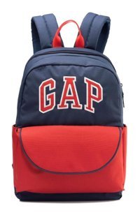 Gap Kids Su Geçirmez 2 Gözlü Lacivert-Kırmızı Ortaokul Unisex Sırt Çantası