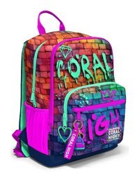 Coral High Grafiti 4 Gözlü Çok Renkli Ortaokul Kız Sırt Çantası