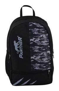 Panther Pt-4692 Kamuflaj 3 Gözlü Siyah Ortaokul Unisex Sırt Çantası
