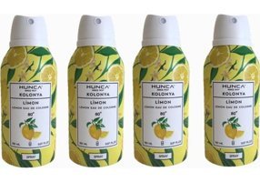 Hunca 80 Derece Limon Sprey Kolonya 4x150 ml