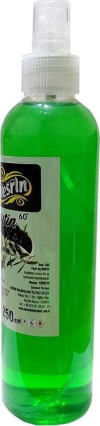 Nesrin 60 Derece Zeytin Sprey Kolonya 250 ml