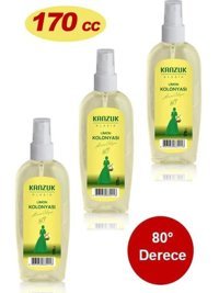 Kanzuk 80 Derece Limon Sprey Kolonya 3x170 ml