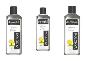 Dermokil Limon Çiçeği Kolonya 3x400 ml