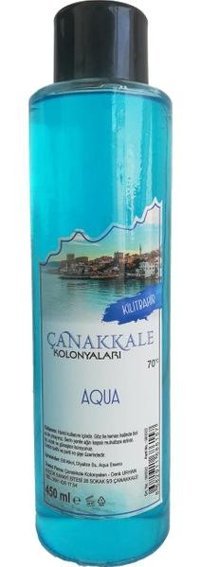 Çanakkale Kolonyaları Aqua Cam Şişe Kolonya 450 ml