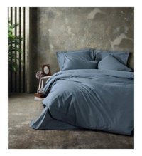 Cotton Box Plain Pamuklu 160x220 cm Çarşaflı Düz Tek Kişilik Nevresim Takımı Gri