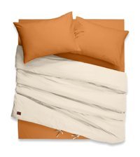 Sabia Colorfun Pamuk 100x200 cm Lastikli Çarşaflı Düz Tek Kişilik Nevresim Takımı Turuncu
