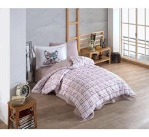 Hobby Monart Pamuk Poplin 160x220 cm Çarşaflı Köpek Desenli Tek Kişilik Nevresim Takımı Pembe