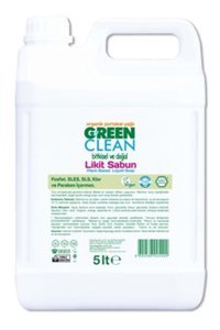 Green Clean Portakallı Alkolsüz Antibakteriyel Parabensiz Nemlendiricili Organik Sıvı Sabun 5 lt