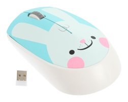 Osaladı Tavşan Görünümlü Sessiz Kablosuz Beyaz Optik Mouse