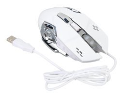 Aeun RGB Makrolu Kablolu Beyaz Optik Gaming Mouse