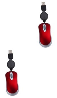 Hemobllo Kablosuz Kırmızı-Gümüş Optik 2 Adet Mouse