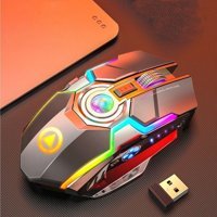 Huahai A2 RGB Sessiz Kablosuz Gri Optik Gaming Mouse