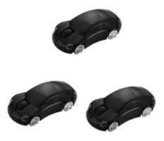Gatuida Araba Görünümlü Ergonomik Kablosuz Siyah Optik 3 Adet Mouse