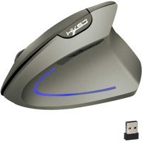 Jingyi RGB Ergonomik Dikey Makrolu Kablosuz Gri - Kırmızı Optik Mouse