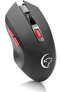 Sanlindou Tablet Uyumlu Sessiz Ergonomik Makrolu Kablosuz Siyah Optik Mouse