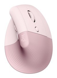 Logitech Lumos Sessiz Ergonomik Dikey Makrolu Kablosuz Pembe Optik Gaming Mouse