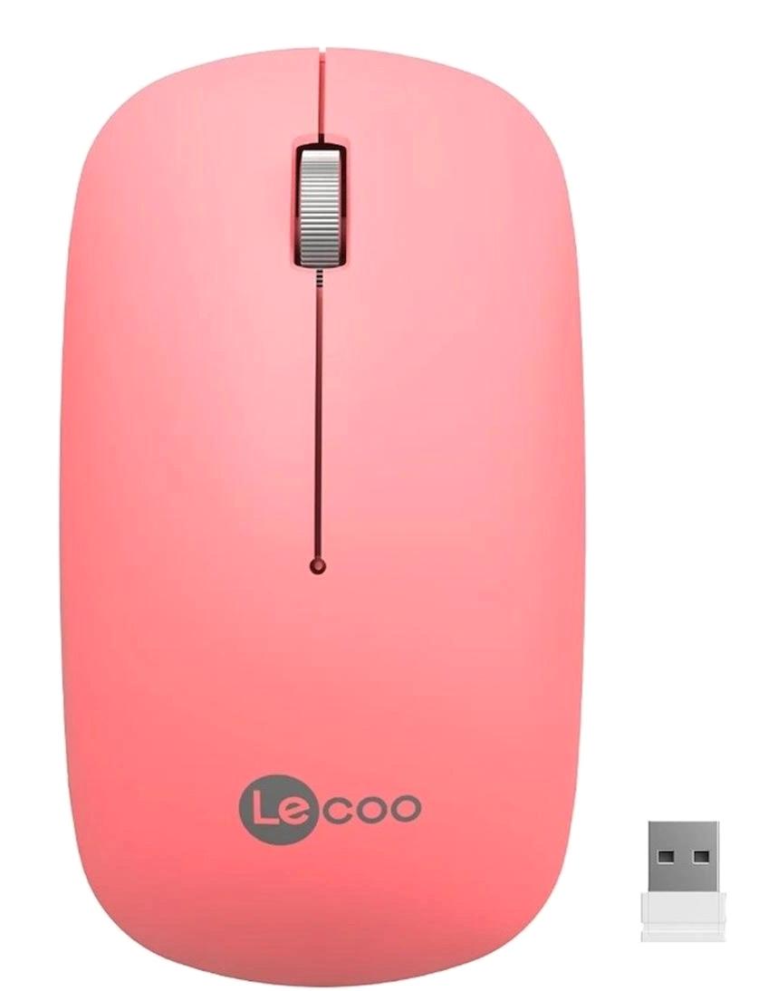 Lenovo Lecoo WS214-P Kablosuz Pembe Optik Mouse