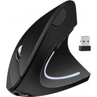 Jingyi Sessiz Ergonomik Dikey Makrolu Kablosuz Siyah Optik Mouse