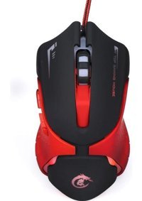 Jingyi RGB Makrolu Kablolu Kırmızı - Siyah Optik Gaming Mouse