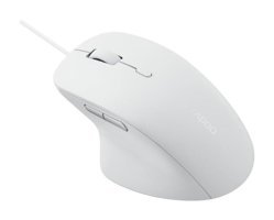 Rapoo Mysz Makrolu Kablolu Beyaz Optik Mouse
