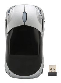 Lazmin112 Araba Görünümlü Kablosuz Gri Optik Mouse
