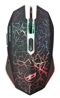 Mistaha RGB Ergonomik Makrolu Kablolu Desenli Siyah Optik Gaming Mouse