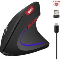 Huahai R22 RGB Ergonomik Makrolu Kablosuz Siyah Optik Mouse