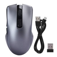Annadue Sessiz Kablosuz Gri Optik Mouse