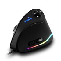 Generic C-18 RGB Ergonomik Dikey Makrolu Kablolu Siyah Optik Mouse