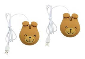 Bestonzon Ayı Sessiz Kablolu Turuncu Optik 2 Adet Mouse