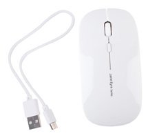 Partykindom Sessiz Kablosuz Beyaz Optik Mouse