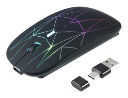 Osaladı RGB Sessiz Kablosuz Pembe Optik Mouse