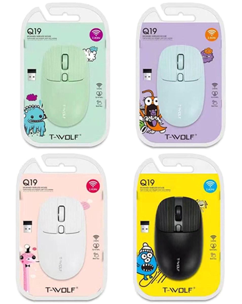 T-Wolf Kablosuz Şeffaf Optik Mouse