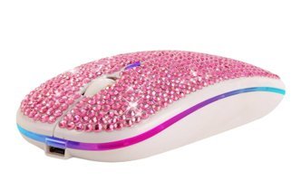 Partykindom RGB Kablosuz Pembe Optik Mouse