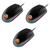 Osaladı RGB Sessiz Ergonomik Makrolu Kablolu Siyah Optik Gaming 3 Adet Mouse
