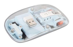 Bewinner Şeffaf Kablosuz Mavi Optik Mouse