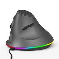 Elprico Programlanabilir RGB Ergonomik Dikey Makrolu Kablolu Gri Optik Mouse
