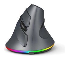 Hallow RGB Ergonomik Dikey Makrolu Kablosuz Gri Optik Mouse