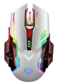 Gatuida Programlanabilir RGB Kablolu Beyaz Optik Gaming Mouse