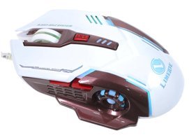 Bestonzon RGB Makrolu Kablolu Beyaz-Kırmızı Optik Gaming Mouse