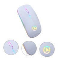 Partykindom RGB Sessiz Ergonomik Kablosuz Beyaz Optik Mouse