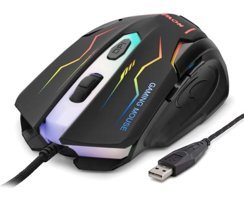 Hadron Novator N102 RGB Makrolu Kablolu Siyah Optik Gaming Mouse